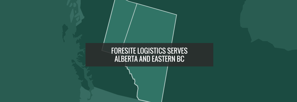 foresite logistics service area map alberta and eastern bc
