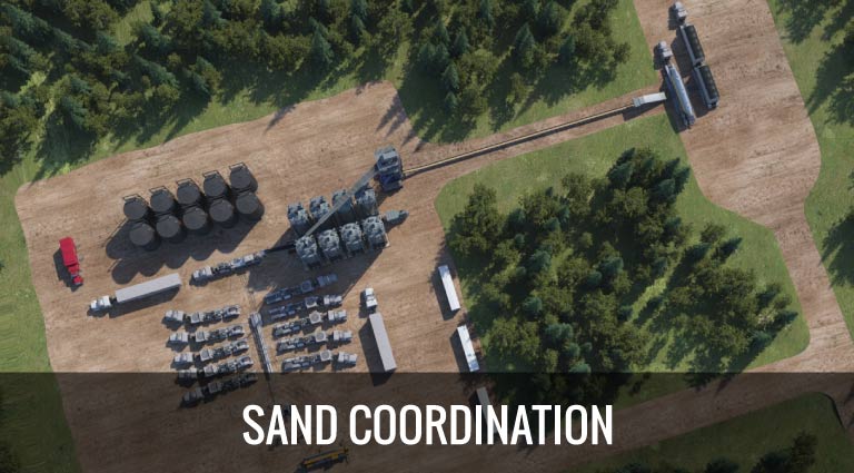 Foresite Logistics Fracking site aerial view